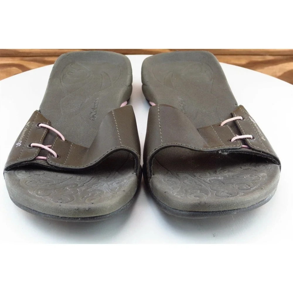 Columbia Sz‎ 7 M Brown Slide Synthetic Women Sandals